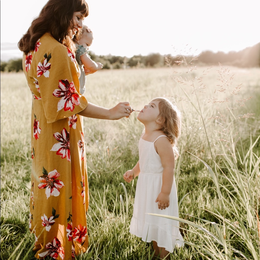 Beautiful floral wrap dress